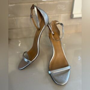 Metallic silver Banana Republic heels